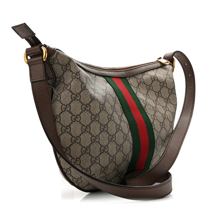 Gucci GG Supreme Monogram Web Small Ophidia Half Moon Hobo Brown 3 of 13
