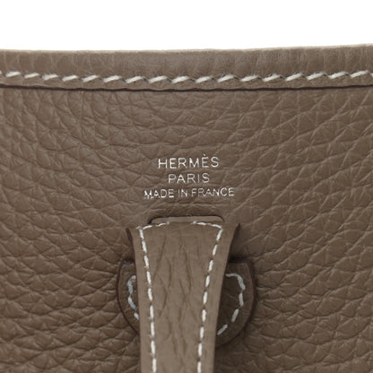 Hermes Taurillon Clemence Amazone Evelyne TPM Etoupe Bleu Indigo 6 of 10