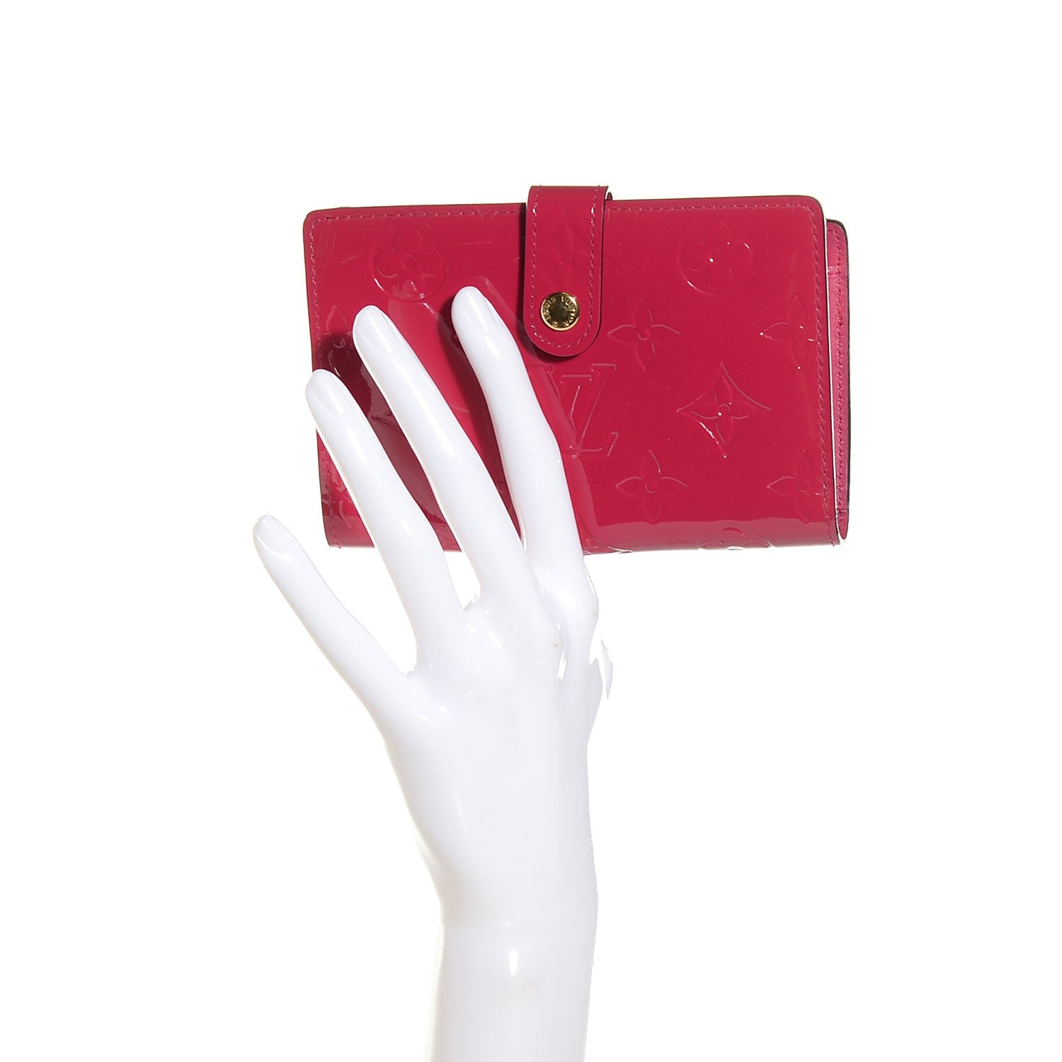 Louis Vuitton Vernis French Purse Wallet Rose Indien 2 of 7