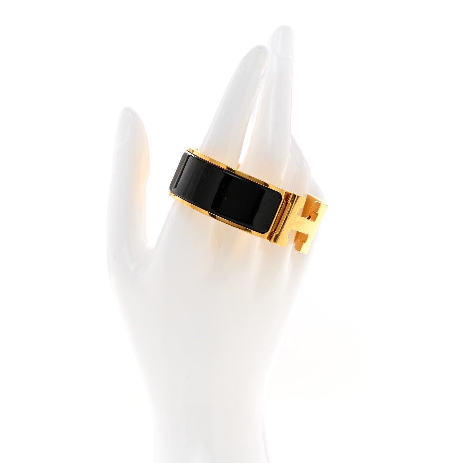 Hermes Enamel Wide Clic Clac H Bracelet PM Black 2 of 4