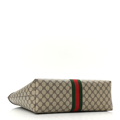 Gucci X BALENCIAGA BB Supreme Monogram Web Medium Ophidia Shopping Tote Beige New Acero 4 of 11
