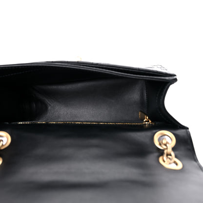 Salvatore Ferragamo Calfskin Quilted Gancini Flap Bag Black 4 of 12