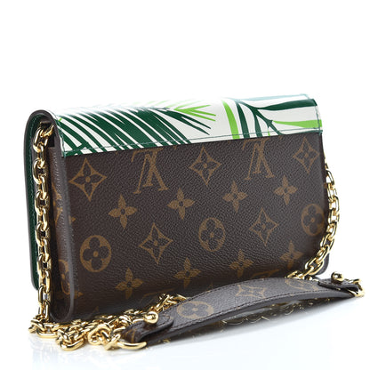 Louis Vuitton Monogram Palm Twist Chain Wallet Vert White 3 of 10