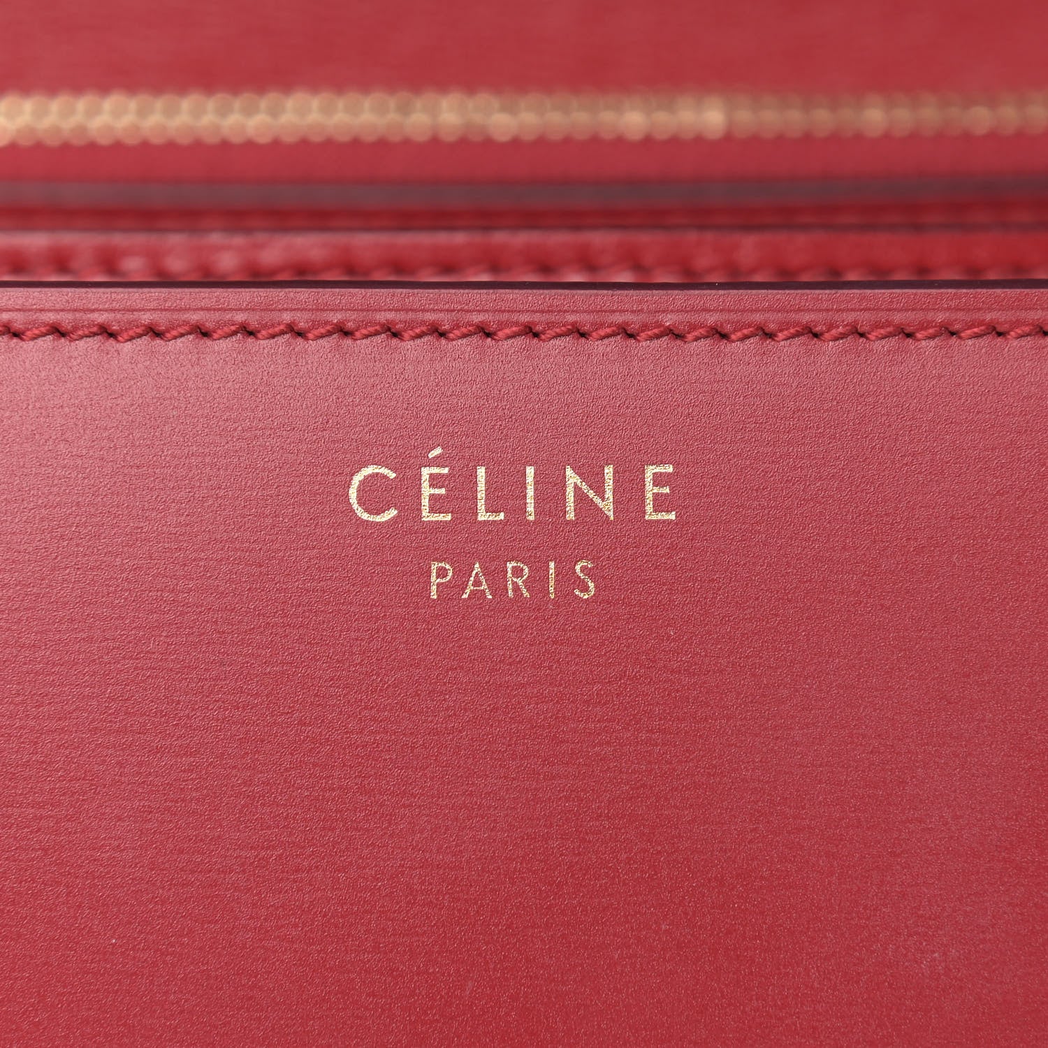 Celine Box Calfskin Medium Classic Box Flap Bag Red 6 of 14