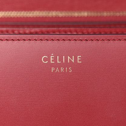 Celine Box Calfskin Medium Classic Box Flap Bag Red 6 of 14