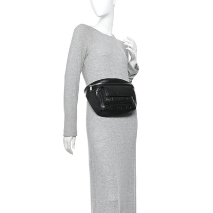 Gucci Calfskin GG Tennis Embossed Pocket Belt Bag Black 2 of 10