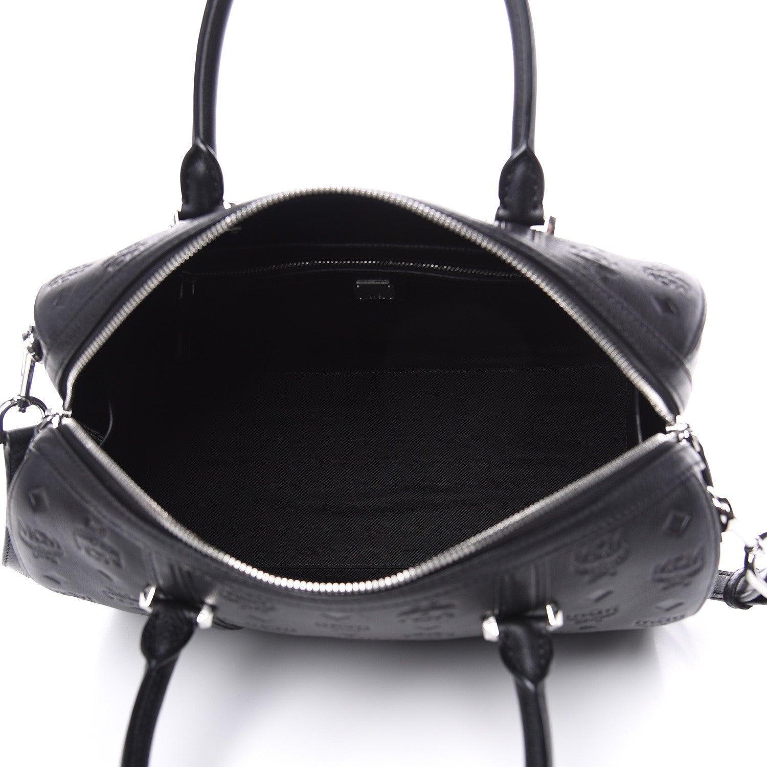 MCM Visetos Medium Essential Boston Bag Black 5 of 11