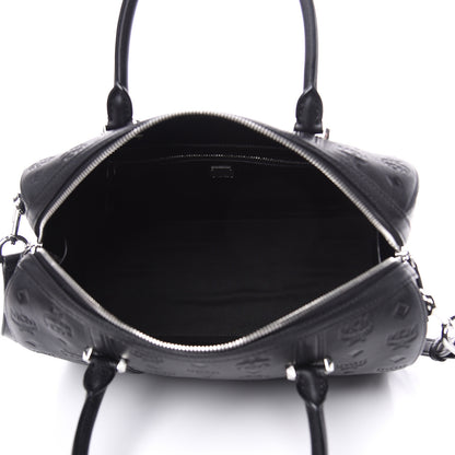 MCM Visetos Medium Essential Boston Bag Black 5 of 11