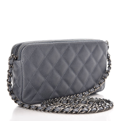Chanel Caviar Quilted Small Clutch With Chain Grey 3 of 17