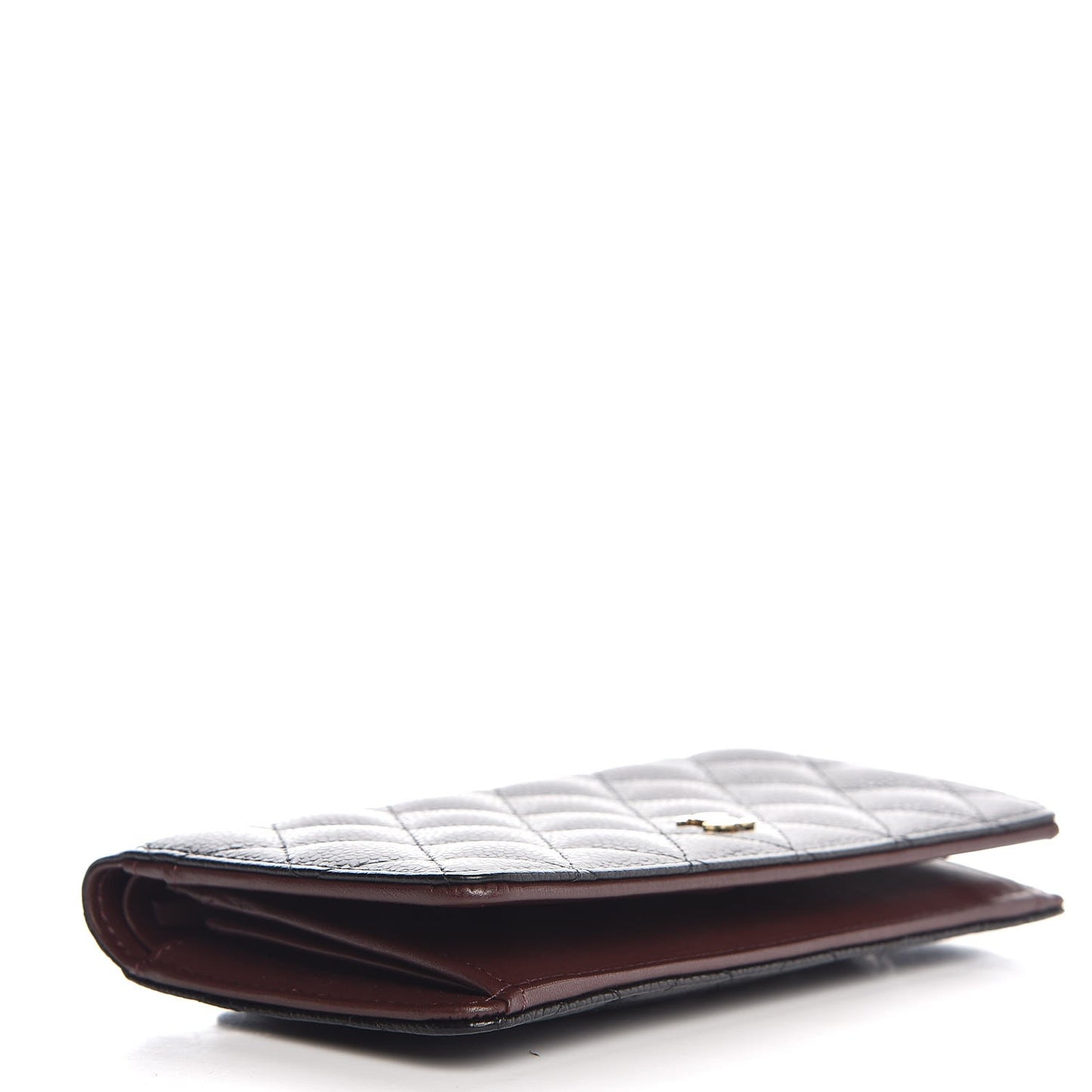 Caviar Quilted Yen Wallet Black