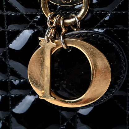 Christian Dior Patent Cannage Medium Lady Dior Black 6 of 7
