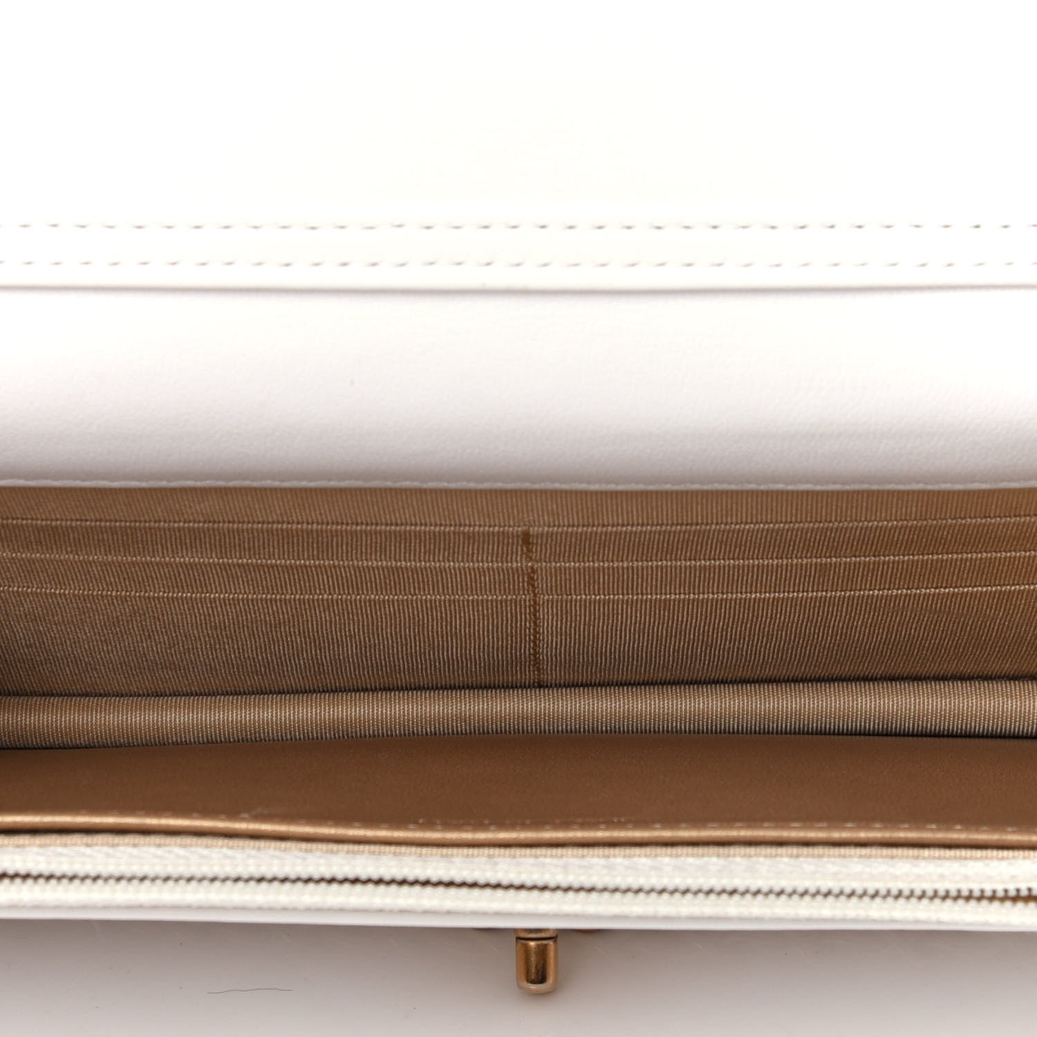 Chanel Lambskin Quilted CC Pearl Crush Wallet on Chain WOC White 9 of 27