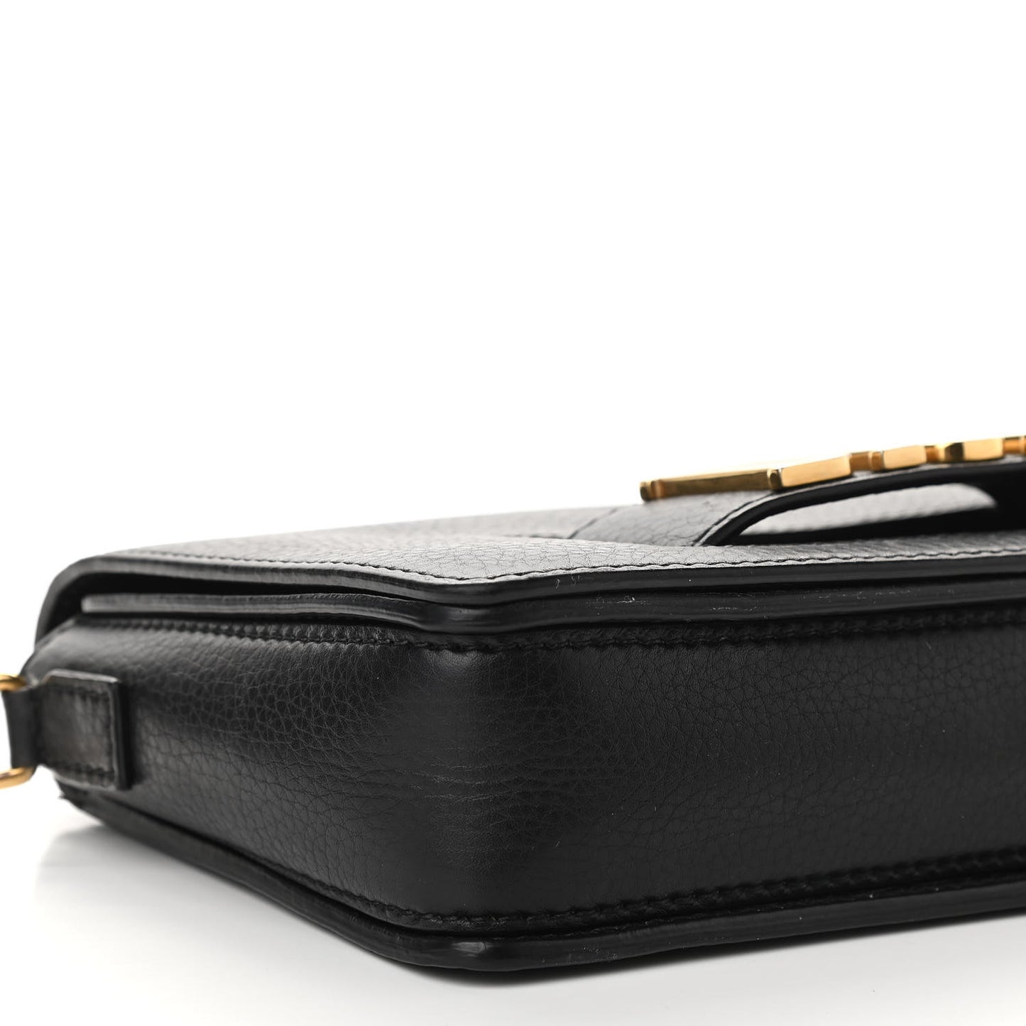 Grained Calfskin Dio(r)evolution Flap Bag Black