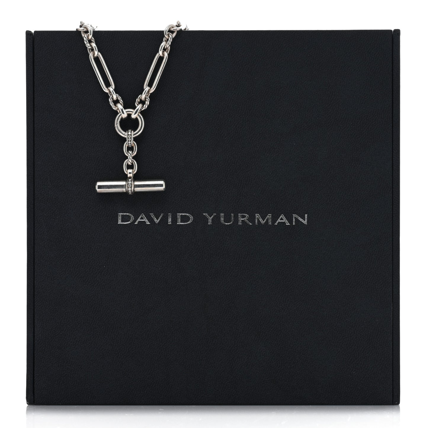 Sterling Silver Diamond Small Lexington Chain Necklace