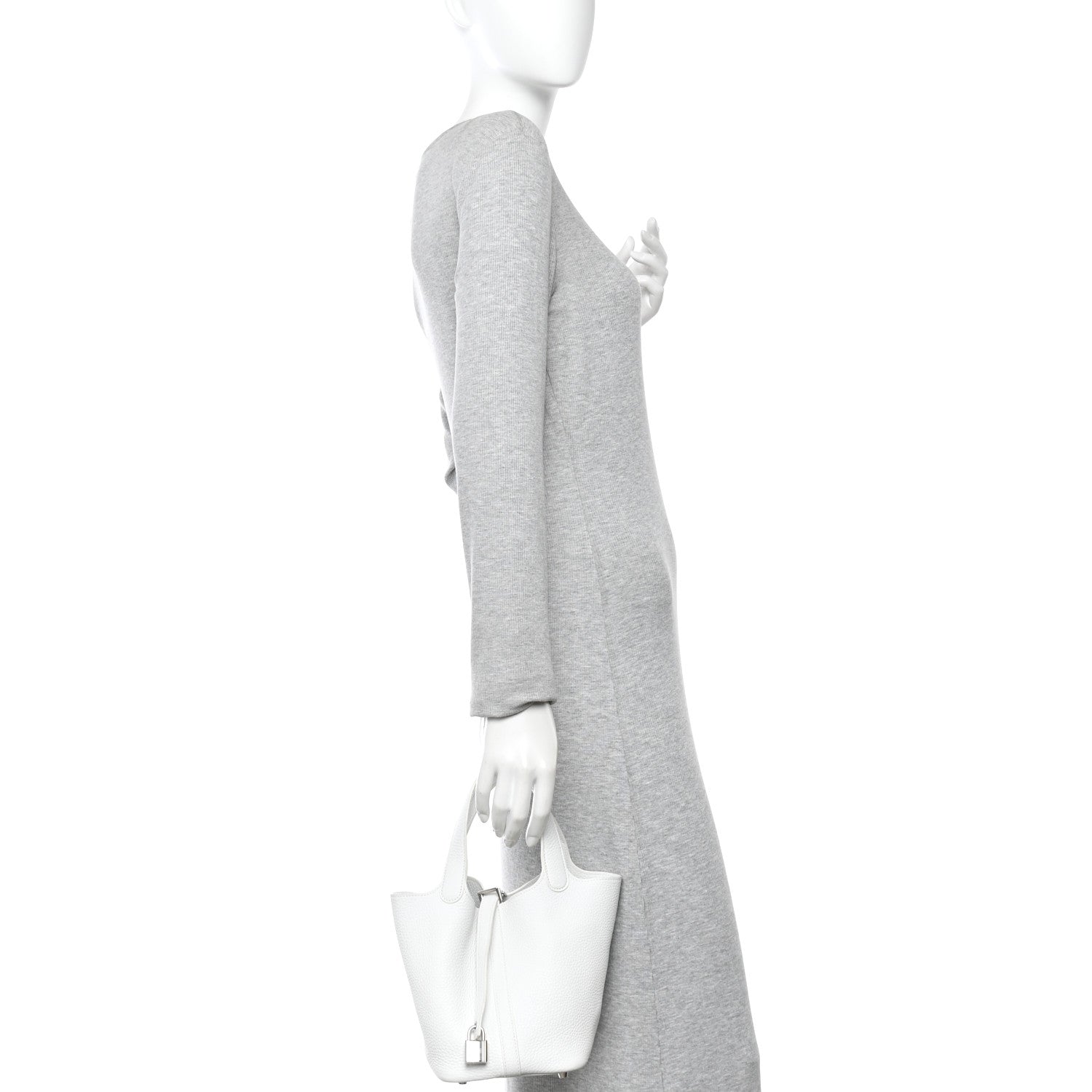 Hermes Taurillon Clemence Picotin Lock 18 PM White 2 of 10
