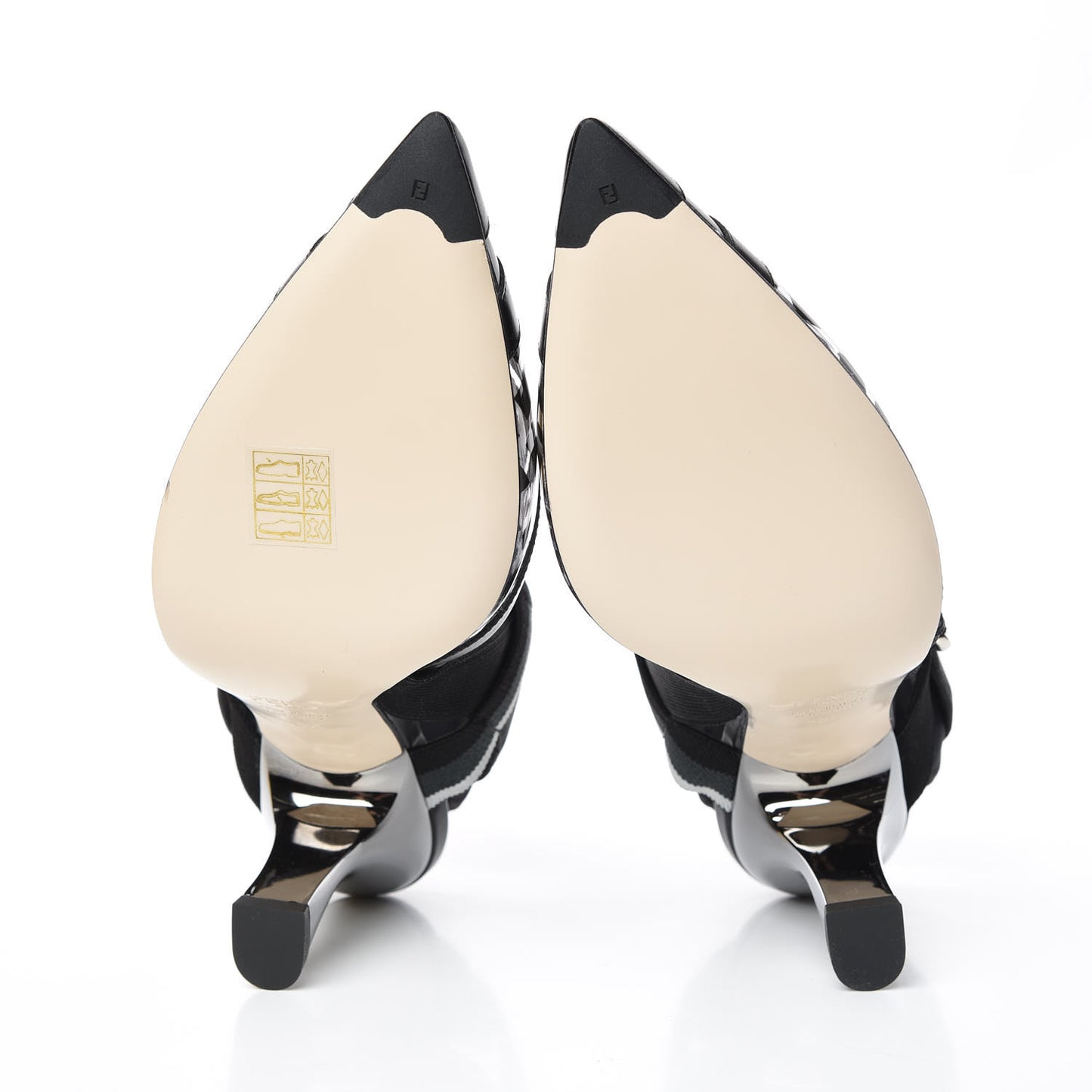 PVC Vitello FF Colibri 85mm Slingback Pumps 38.5 Transparent Black