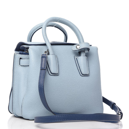 MCM Grained Calfskin Mini Milla Tote Blue 3 of 10