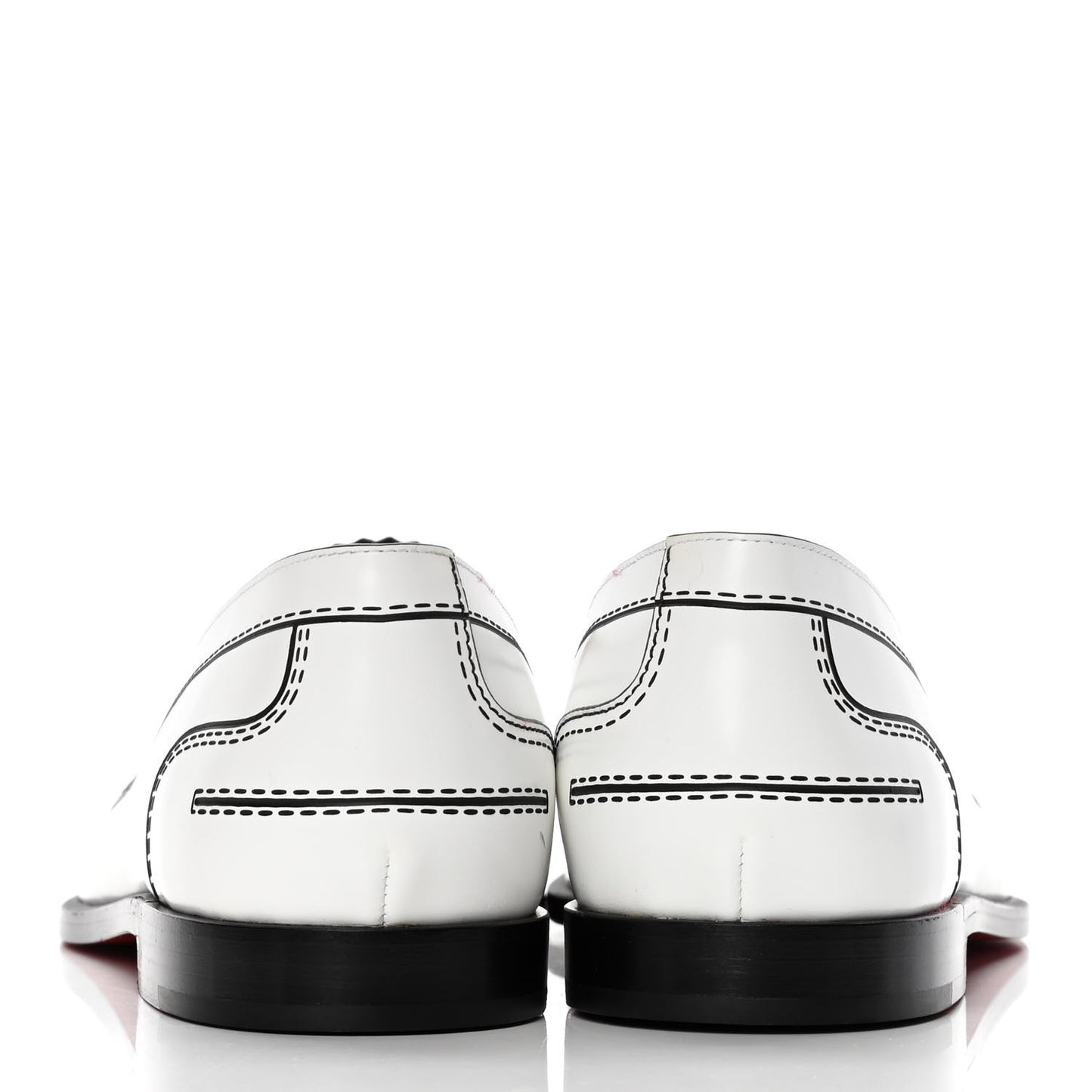 Calfskin Women Mocalaureat Tromp L'oeil Loafers 36.5 White