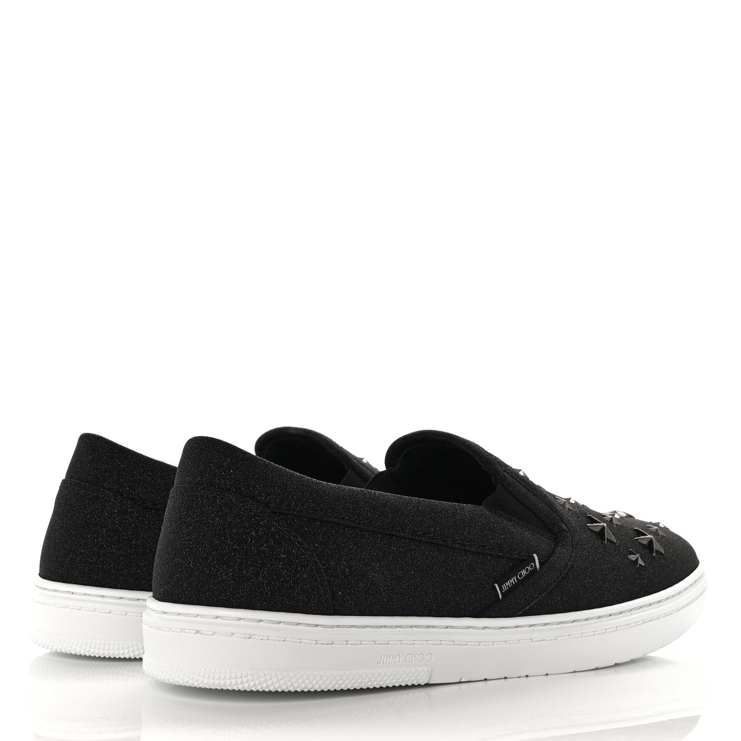 Jimmy Choo Fine Glitter Suede Mens Grove Sneakers 42 Black 4 of 8