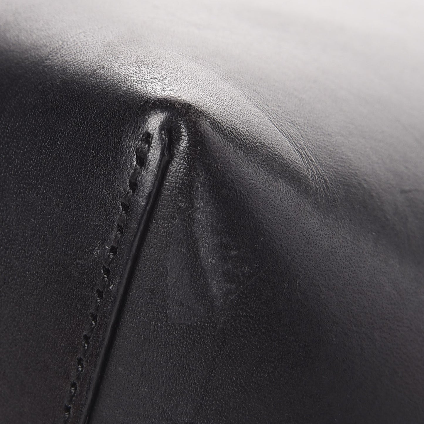 Calfskin Mini Bucket Bag Black Argento