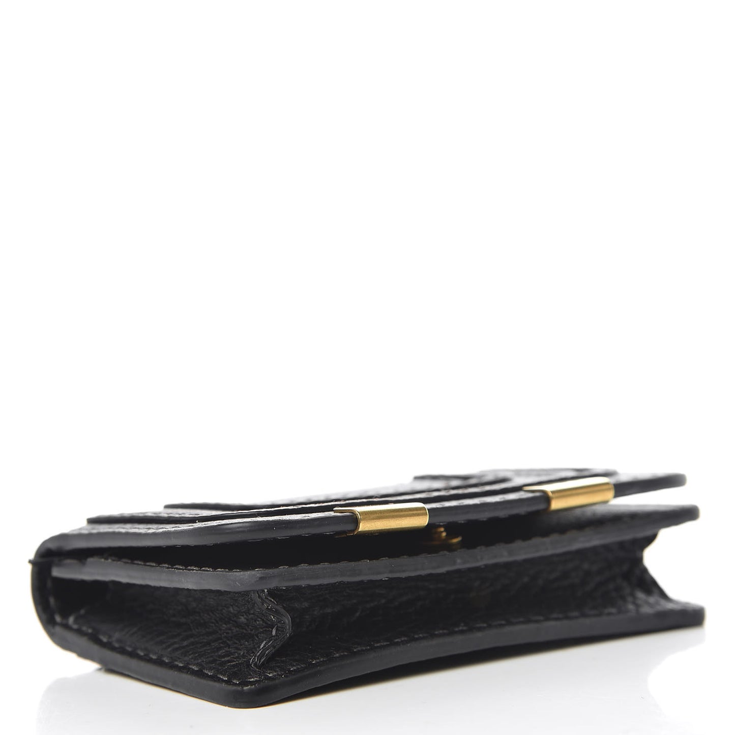 Grained Calfskin Marcie Card Holder Black