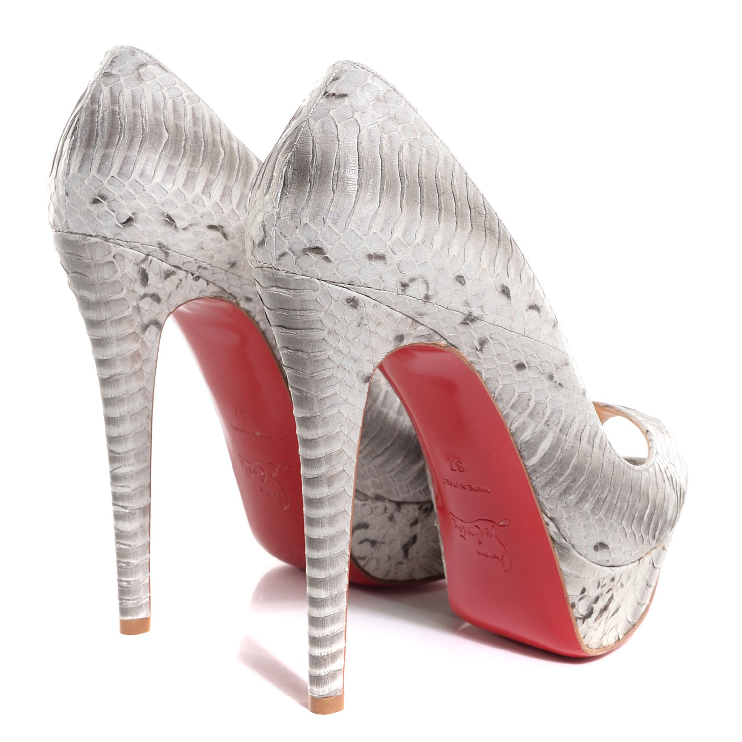 Christian Louboutin Watersnake Banane 140 Pumps 37 Roccia 4 of 7