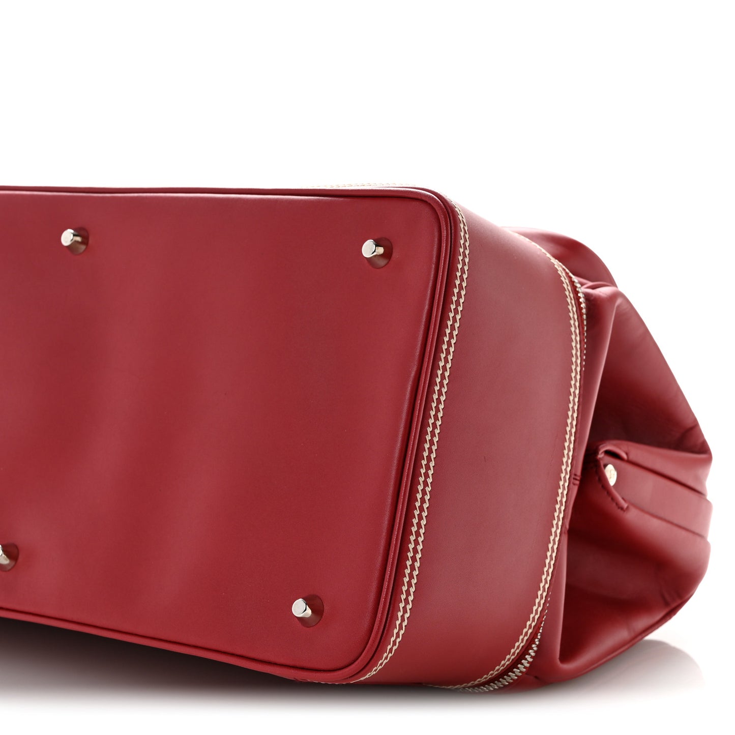 Calfskin Large Detective Satchel Rouge Bordeaux