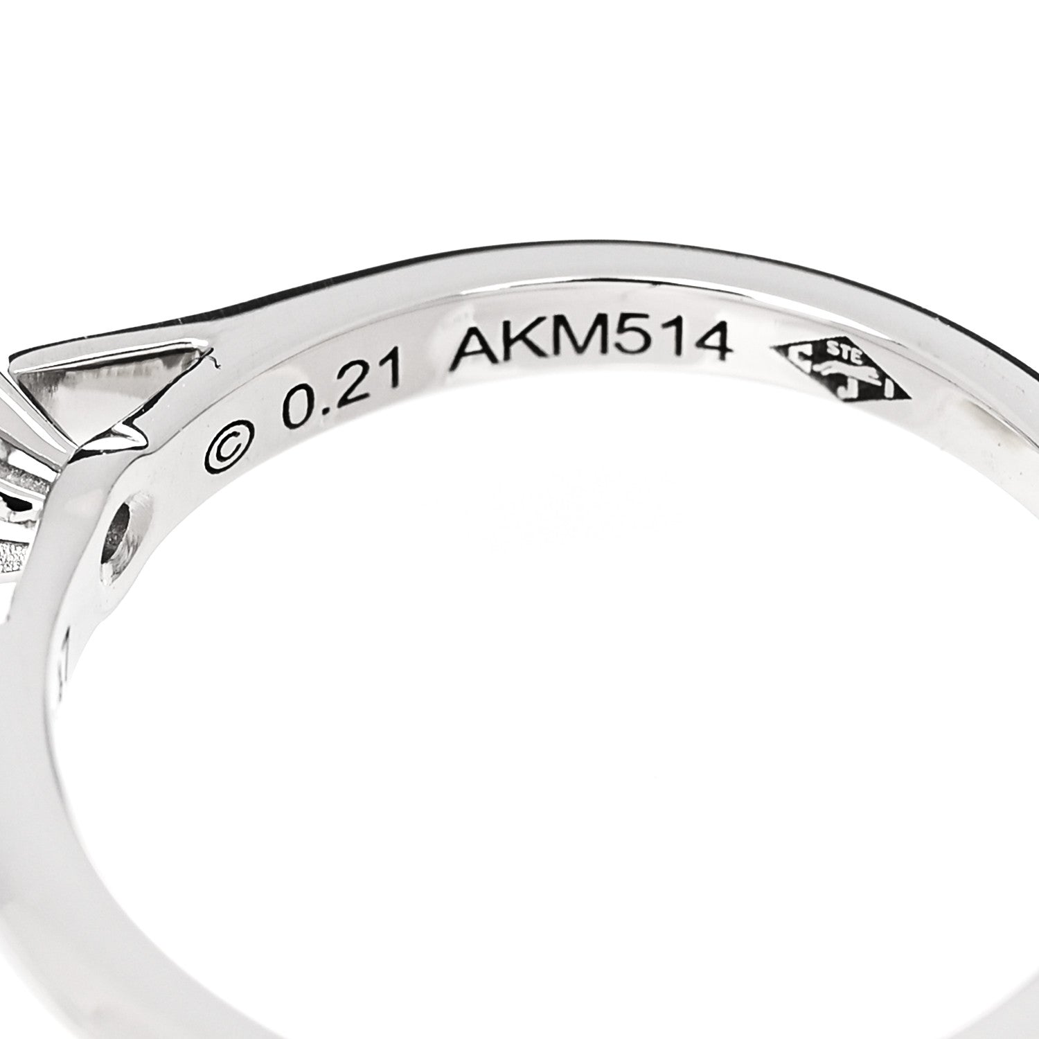 Cartier Platinum Diamond .21ct Solitaire 1895 Engagement Ring 47 4.25 6 of 7