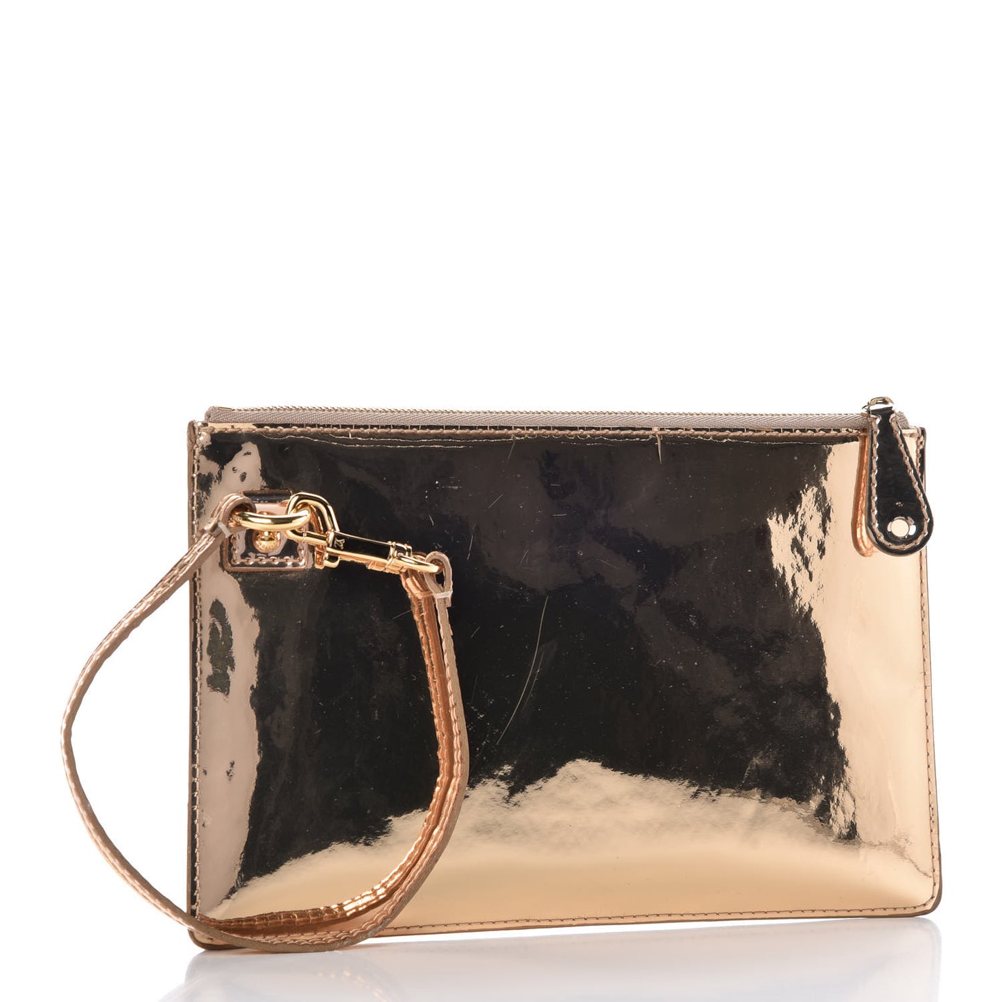 Monogram Miroir Inventeur Pochette Plat Dore Gold