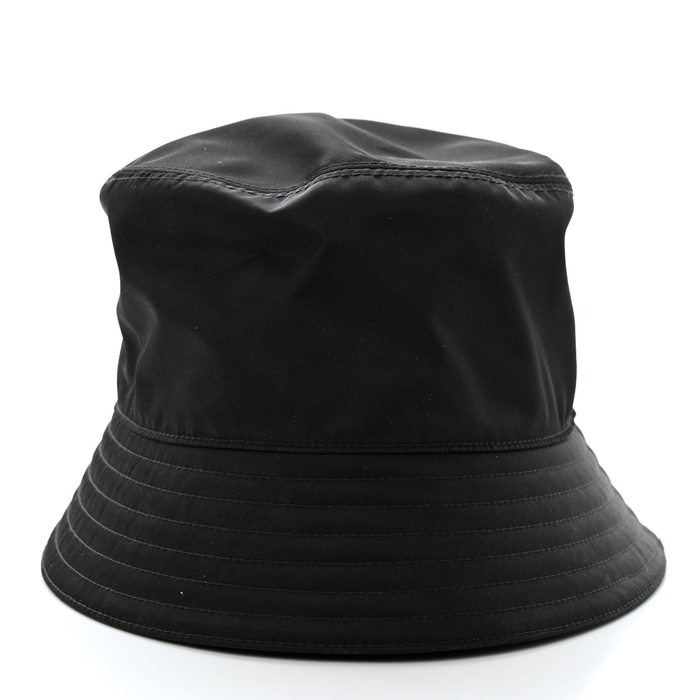 Re-Nylon Metal Triangle Logo Womens Bucket Hat M Black