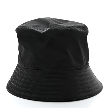 Prada Re-Nylon Metal Triangle Logo Womens Bucket Hat M Black 6 of 8