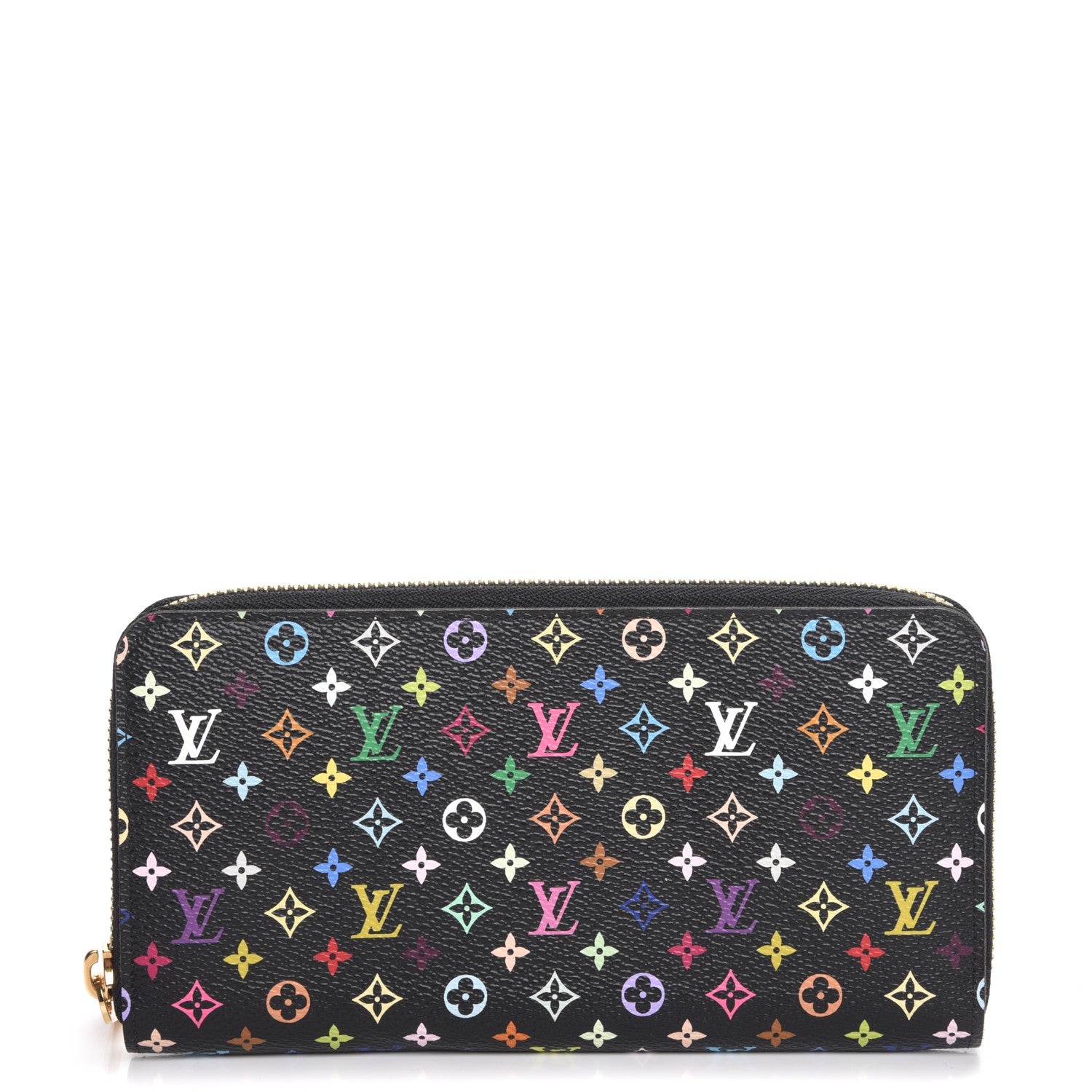 Louis Vuitton Monogram Multicolor Zippy Wallet Black Violet 1 of 7