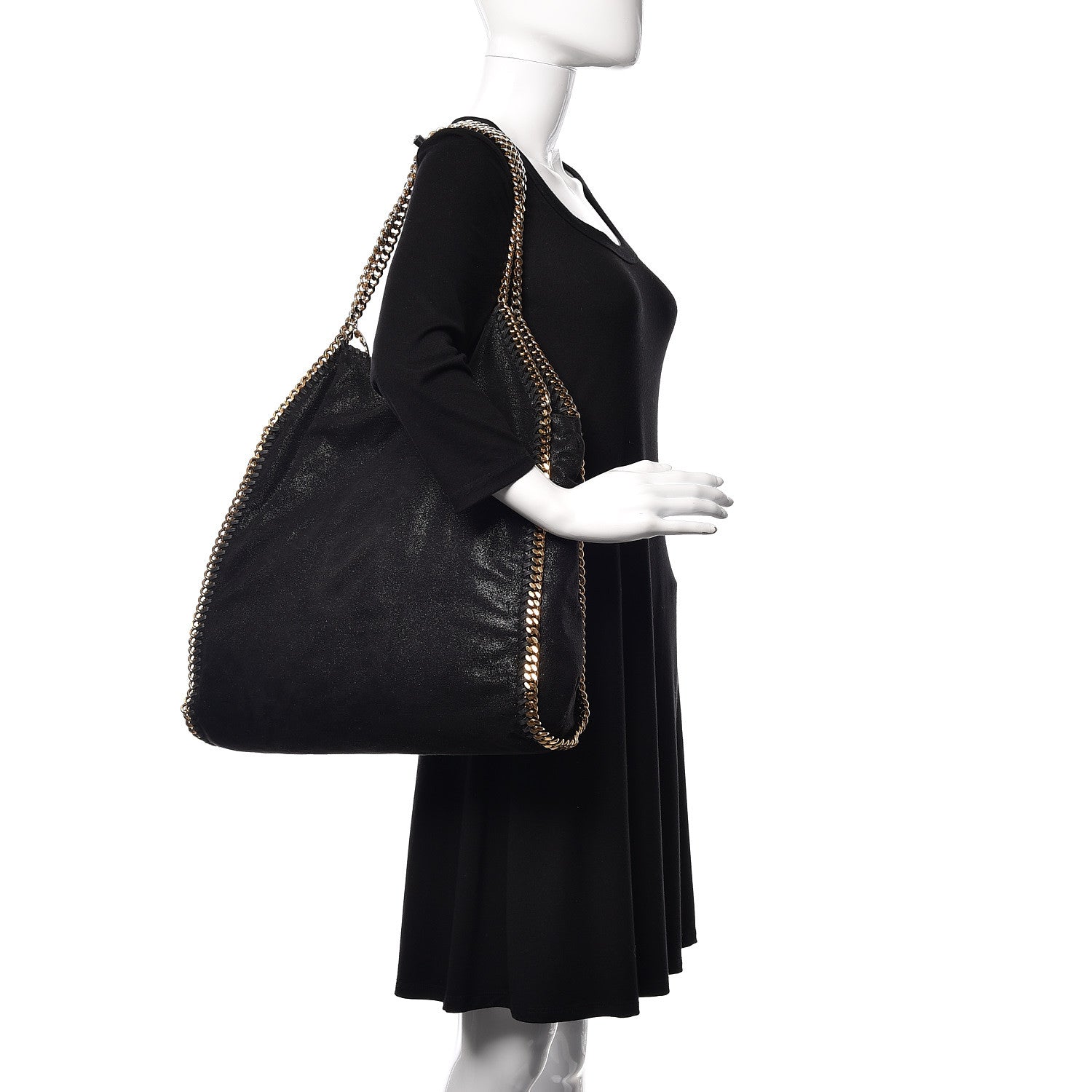 Stella McCartney Shaggy Deer Big Falabella Tote Black 2 of 12