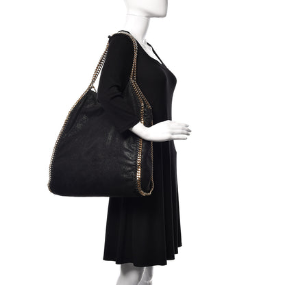Stella McCartney Shaggy Deer Big Falabella Tote Black 2 of 12