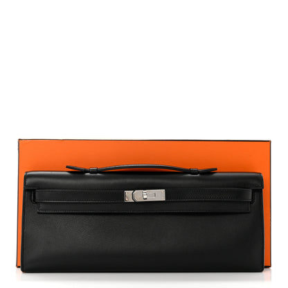 Hermes Swift Kelly Cut Clutch Pochette Black 8 of 8
