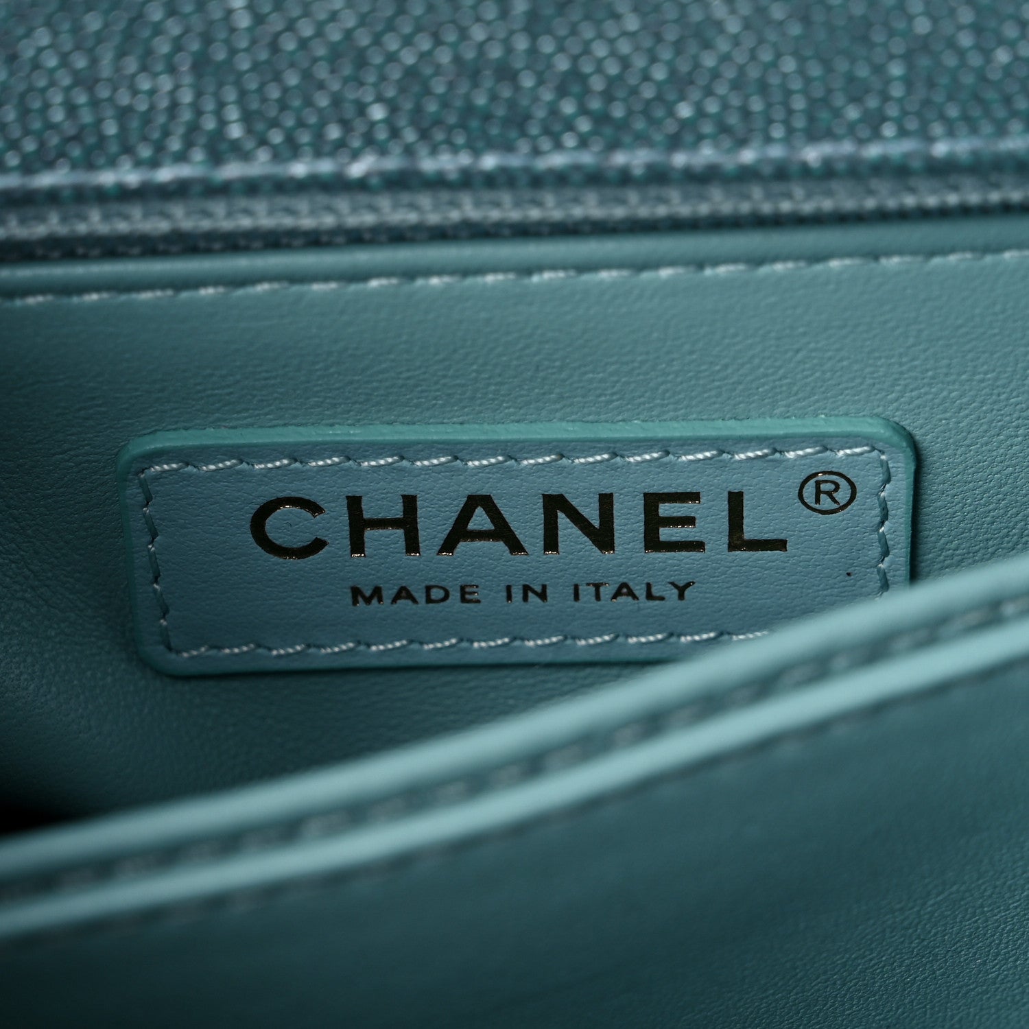Chanel Metallic Caviar Quilted Mini Coco Handle Flap Light Blue 6 of 12