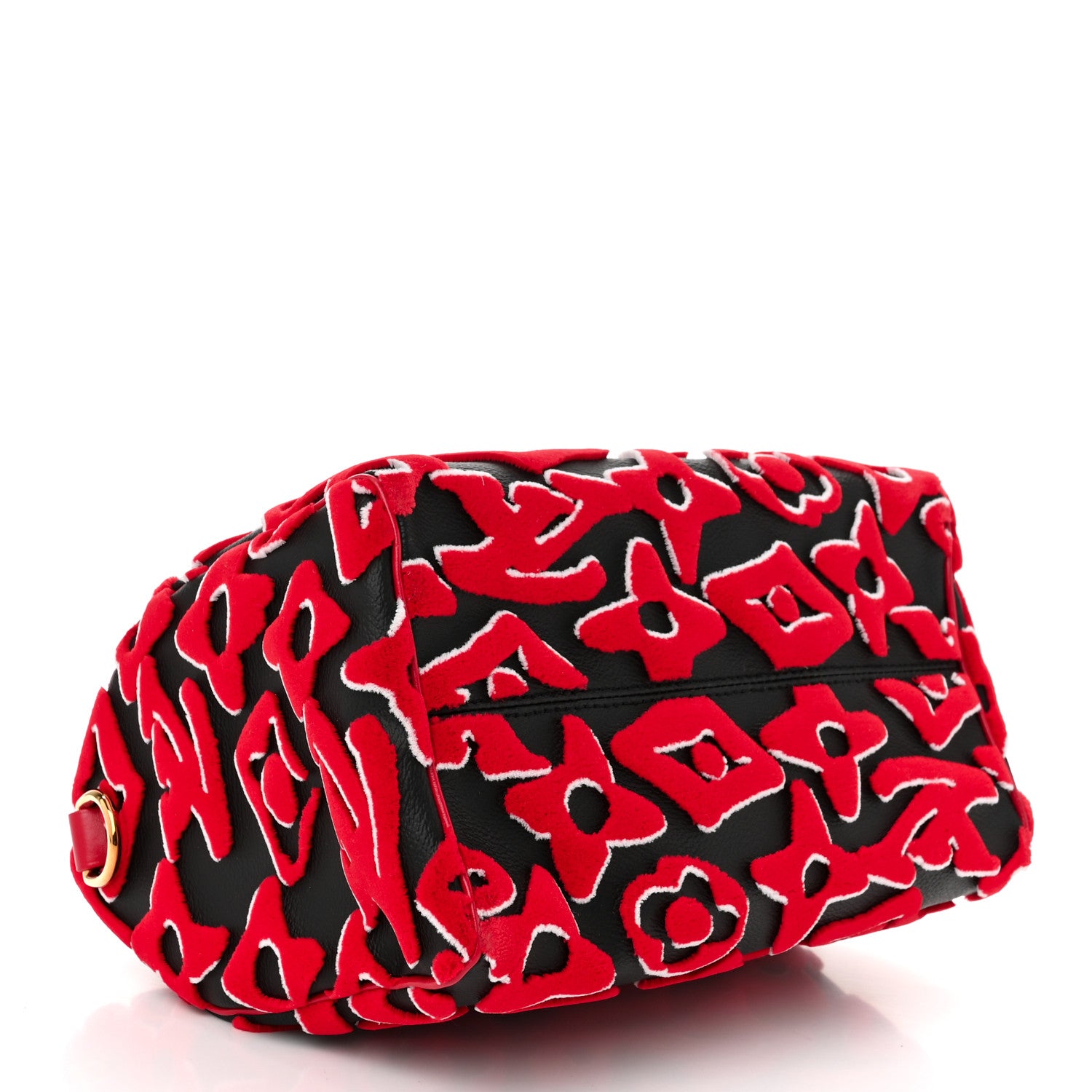 Louis Vuitton X UF Tufted Monogram Speedy Bandouliere 25 Black Red 4 of 10