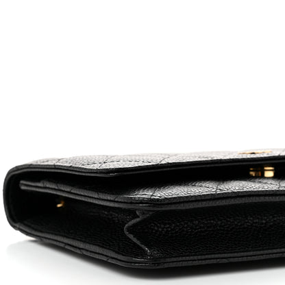 Chanel Caviar Quilted Wallet On Chain WOC Black 10 of 12