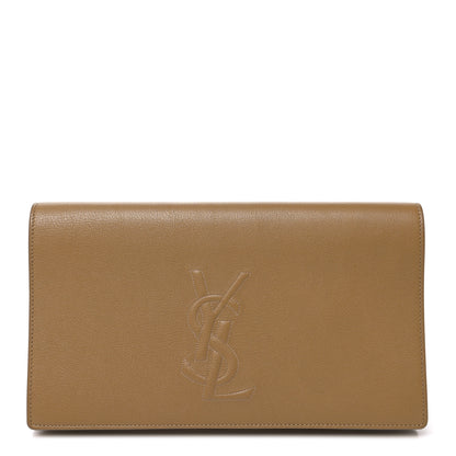 Saint Laurent Calfskin Monogram Large Belle De Jour Clutch  Beige 1 of 7