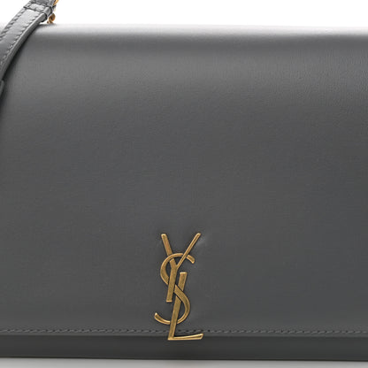 Saint Laurent Glossy Calfskin Monogram Chain Wallet Storm 7 of 9