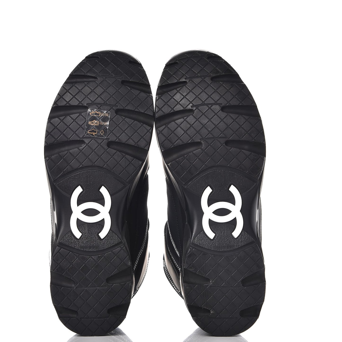 Calfskin Neoprene Tweed Quilted Sneakers 38.5 Black