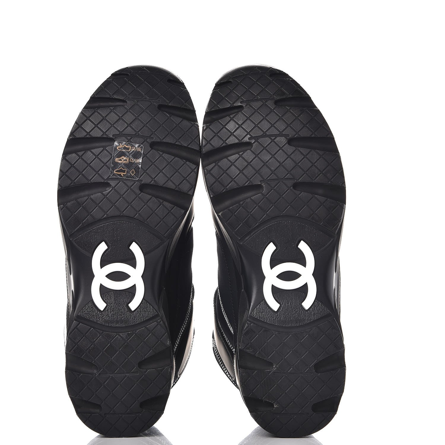 Chanel Calfskin Neoprene Tweed Quilted Sneakers 38.5 Black 5 of 8