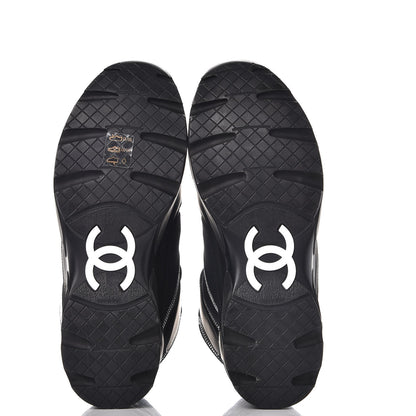 Chanel Calfskin Neoprene Tweed Quilted Sneakers 38.5 Black 5 of 8