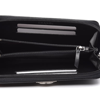 Chanel Caviar Quilted Small Boy Zip Around Wallet Black 5 of 9