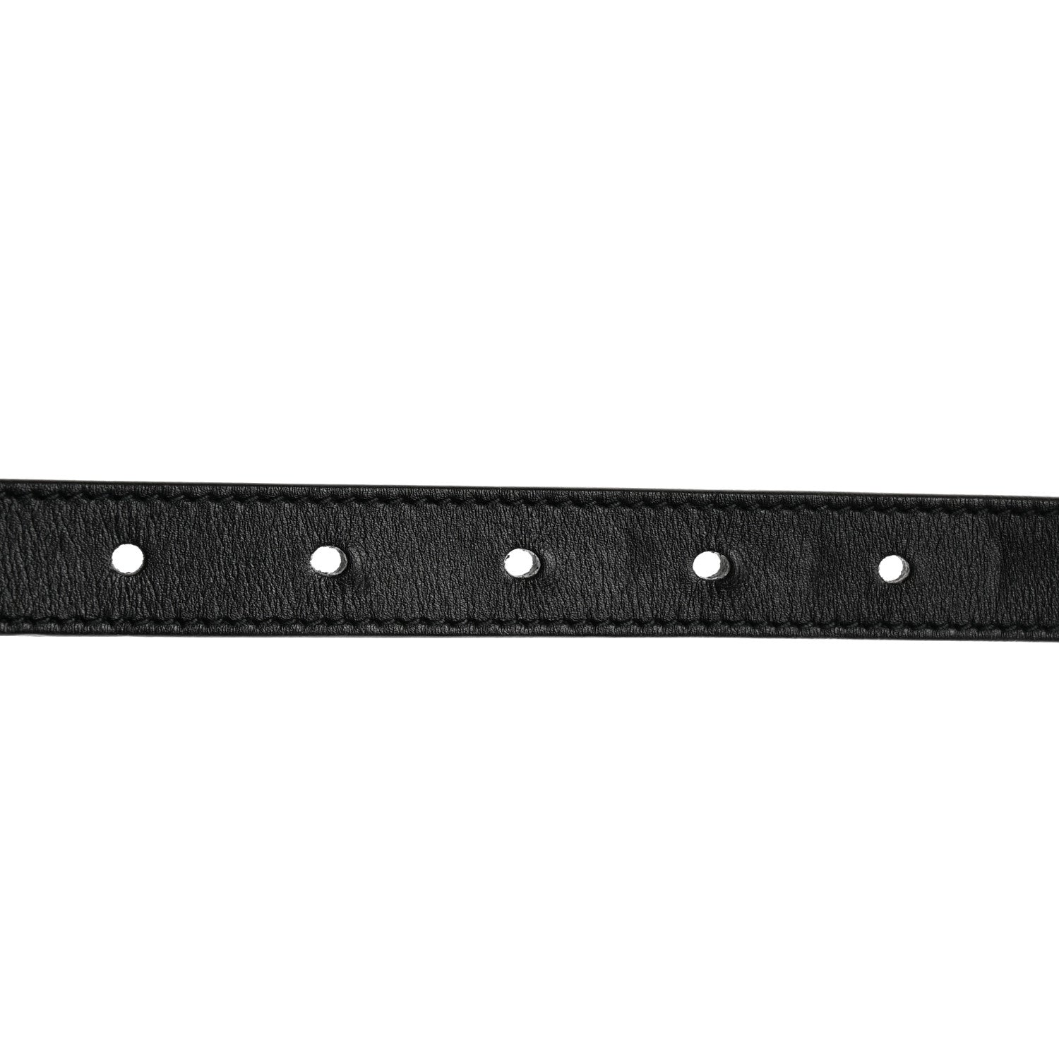 Gucci Calfskin Pearl Double G 20mm Belt 80 32 Black Cream 5 of 6