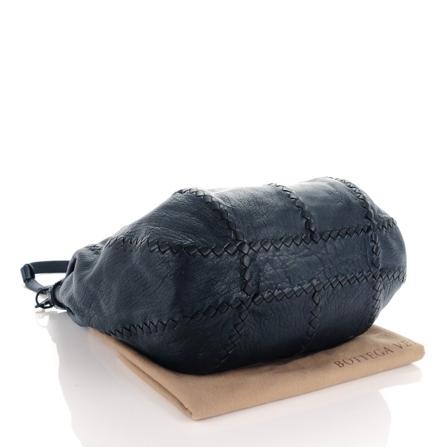 Lambskin Intrecciato Tote Celeste