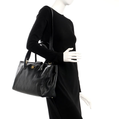Chanel Calfskin Cerf Shopper Tote Black 3 of 13