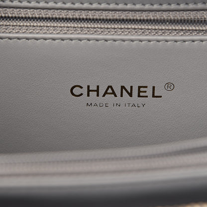 Chanel Caviar Quilted Medium CC Filigree Vanity Case Grey 6 of 11