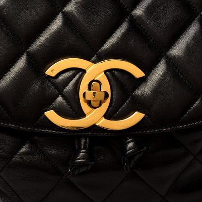 Chanel Lambskin Quilted Backpack Black 10 of 10