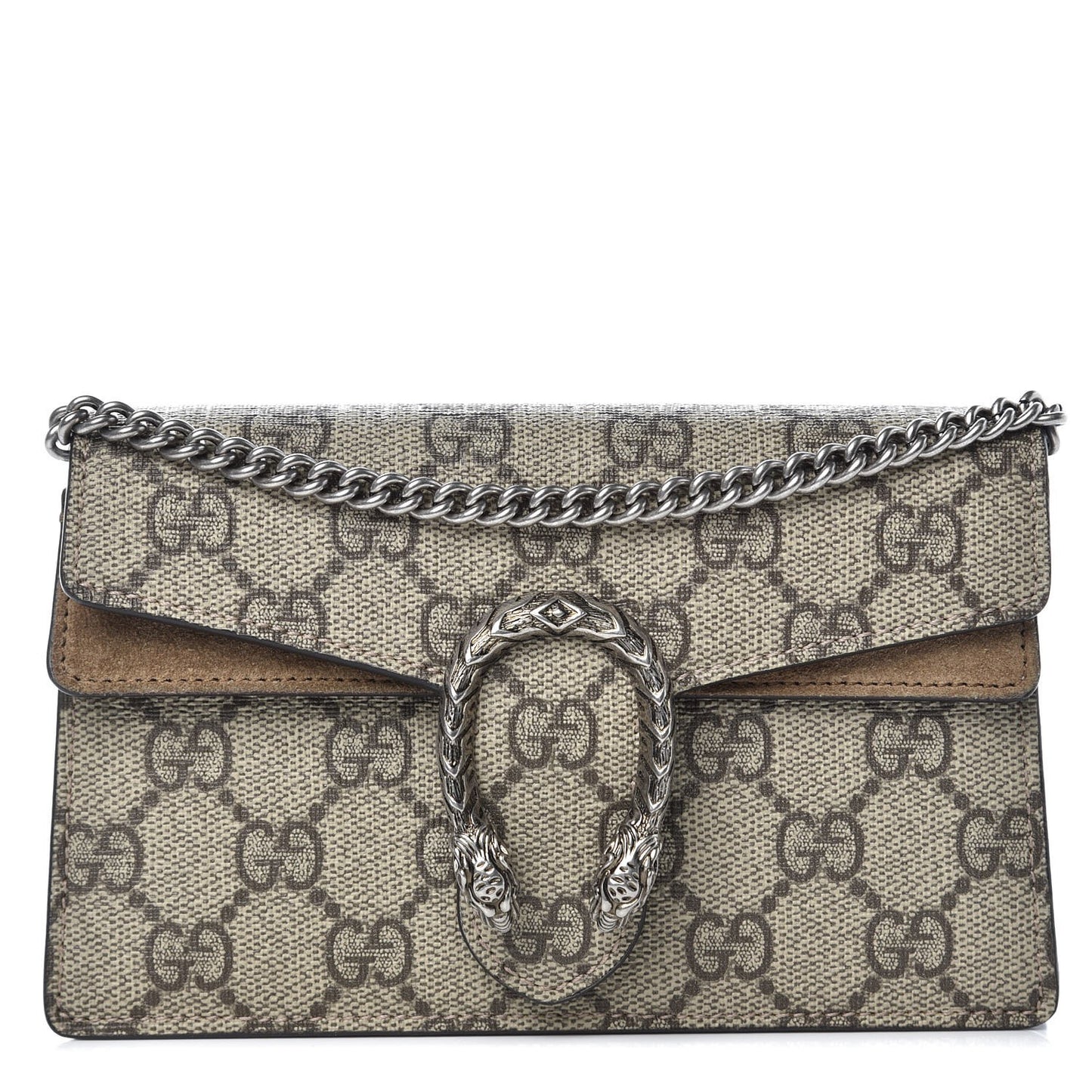 GG Supreme Monogram Super Mini Dionysus Shoulder Bag Taupe